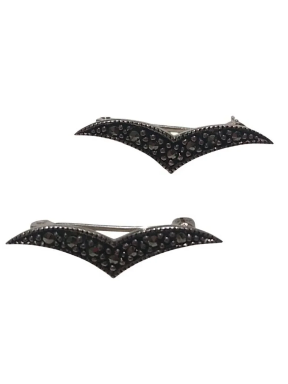 Sterling Silver Chevron Seagull Scatter Pins, set of 2